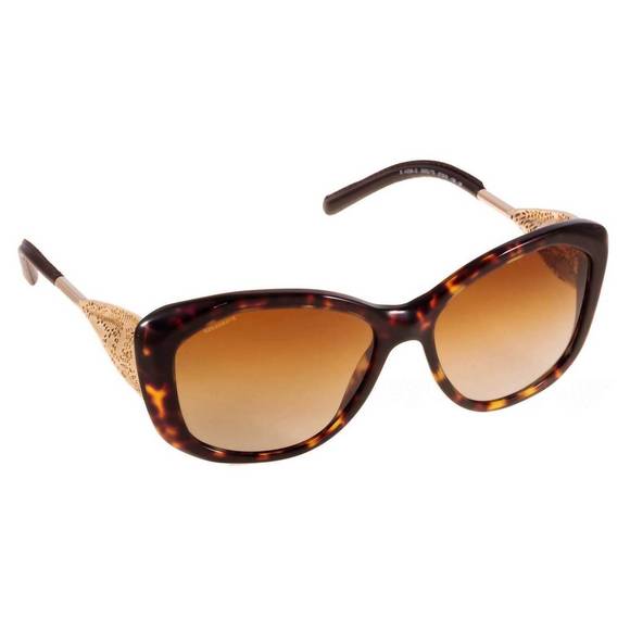 NEW BURBERRY women's 4208q sunglasses - 57mm in dark havana/brown lens - Picture 1 of 3